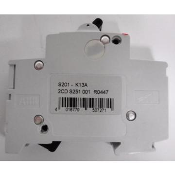 (10) ABB 2CDS251001R0447 S 201-K13A Miniature Circuit Breakers 1P 13A