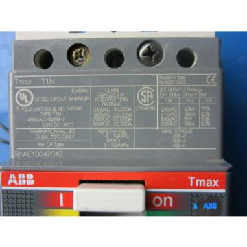 ABB SACE T1N TMAX 3 Pole 20A 480VAC Circuit Breaker AE10042042.