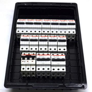 (Lot of 15) ABB Various S202 S203 S203U K 13A Circuit Breakers 2-Pole and 3-Pole