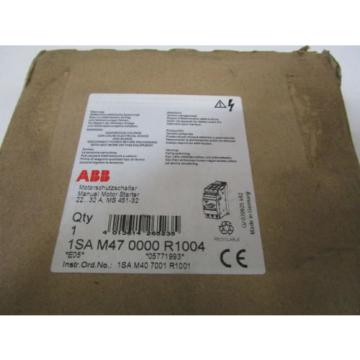 ABB MANUAL MOTOR STARTER 22-32A 1SA M47 0000 R1004 *NEW IN BOX*