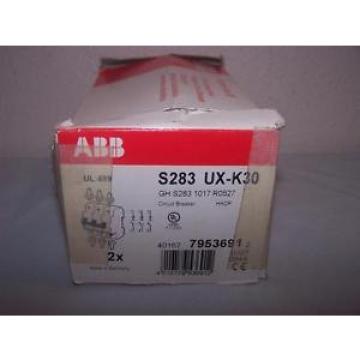 ABB S283 UX-K30 CIRCUIT BREAKER  30A 3P NEW