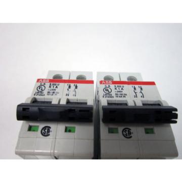 2x ABB S202U K1A HIGH PERFORMANCE CIRCUIT BREAKER 240VAC S 202 U