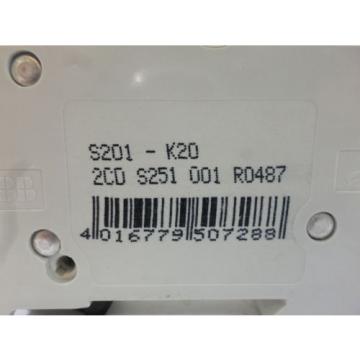 Used ABB S201 K 20A Circuit Breaker