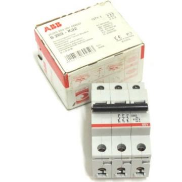 NIB ABB S203-K32 MOULDED CASE CIRCUIT BREAKER 2CDS 253 001 R0537