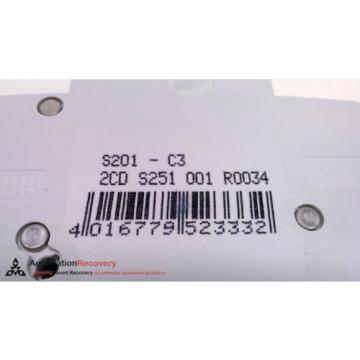 ABB S201-C3 - PACK OF 10 - MINIATURE CIRCUIT BREAKER 1 POLE , 3AMPS, NEW #218313