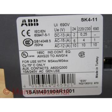 ABB SK4-11 Signal Trip Contact SK411 - New No Box