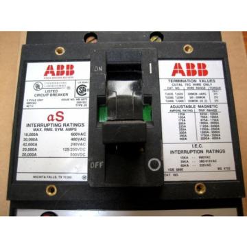 ABB NB-5872 -  CIRCUIT BREAKER  -  3 POLE  300A  600 VOLT