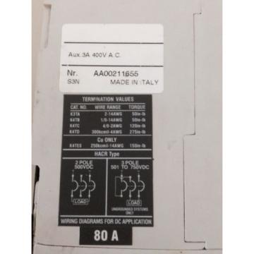 ABB sace s3 80 Amp Circuit Breaker