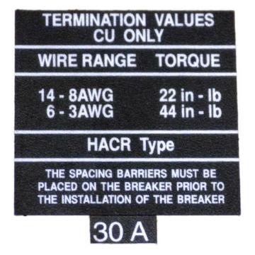 ABB Electric S1N Molded 3-Pole 30A Circuit Breaker SACE S1 277/480VAC