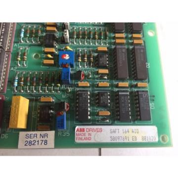 USED ABB SAFT 164 AIO,58097691 EB ,5761423-4C INPUT/OUTPUT BOARD ANALOG,BOXYE