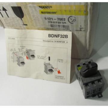 NEW BUSSMANN BDNF32A3 DISCONNECT ON/OFF SWITCH 3-POLE SW 40A 600V B121-7002 ABB