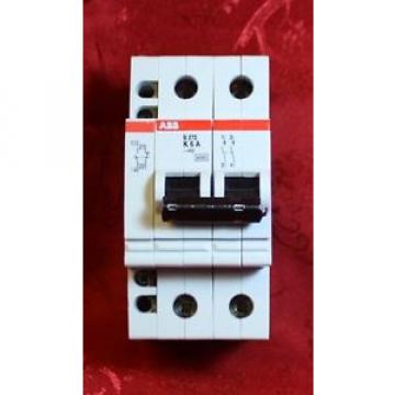 ABB K6A 6AMP CIRCUIT BREAKER 2 POLE w AXL CONTACT