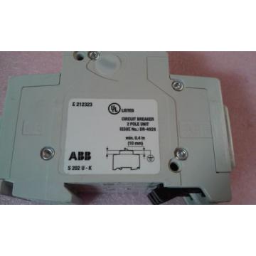 ABB S 202 U K 10A 2 Pole Circuit Breaker 240V 50/60Hz 10kA IR S202U-K10