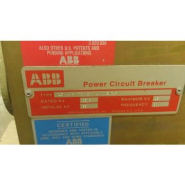 ABB 15VHK-X 750 2500A Vacuum Circuit Breaker 125VDC EO/DO