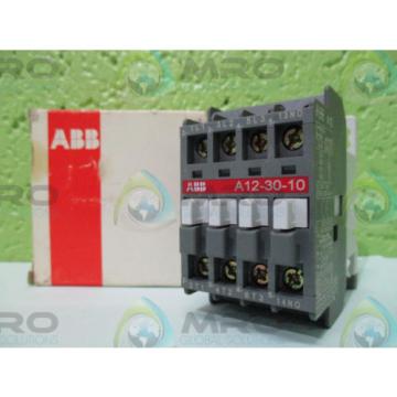 ABB CONTROL INC. A12-30-10-81 3-POLE, 11AMPS, 24VAC COIL CONTACTOR *NEW IN BOX*