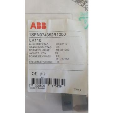 ABB  LK110   1SFN074352R1000 auxilliary lead terminal lot of 3