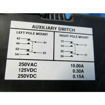 ABB TYPE EH 200 AMP 3 POLE CIRCUIT BREAKER W/ AUX SWITCH &amp; SHUNT TRIP ... M-52