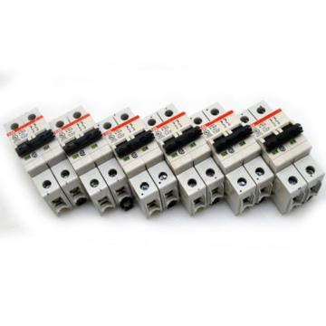 Lot of 6 ABB S 202 U 10A Circuit Breakers AD-7312 2-Pole 0.4&#034; 240VAC 10 kA