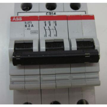 ABB MINI CIRCUIT BREAKER TYPE K THREE POLE 2A S273-K2