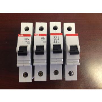 Lot of 4 ABB S271 K16A 1-Pole Circuit Breaker 10A 230/400V