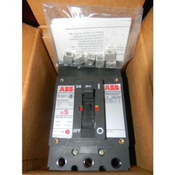 ABB ESB23020L 240 Volt Circuit Breaker 20 Amp 3 Pole 6 Lugs