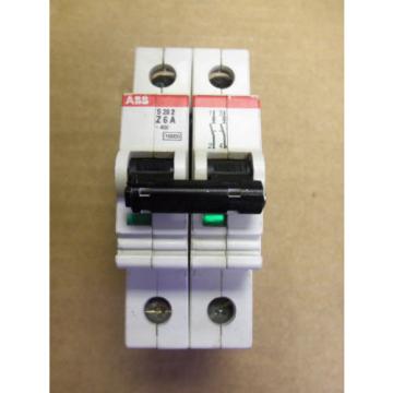 ABB S282 Z6A 2 Pole 6 Amp 277V Circuit Breaker S 28 2 Z 6 A