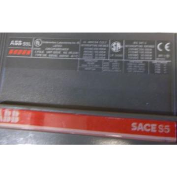 ABB S5L SACE S5 400 A CIRCUIT BREAKER 3 POLE 600 VAC WITH BRACKET  (L6)