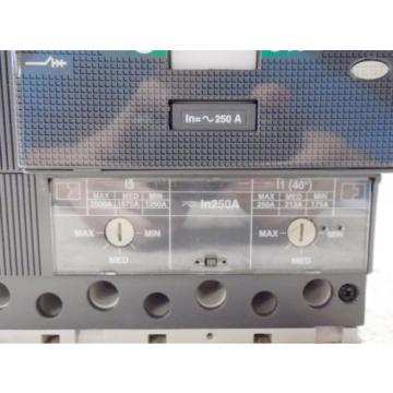 ABB 250 AMP SACE TMAX BREAKER T4H 250, 4 POLE (USED)