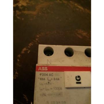 ABB Residual Current Device F204 AC-63/0.03, 2CSF204001R1630 Free Shipping