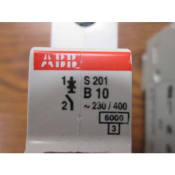 ABB S201 B10 CIRCUIT BREAKER (lot of 2)