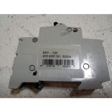 ABB S201-C20 CIRCUIT BREAKER *NEW NO BOX*