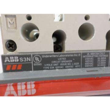 ABB S3N 150 amp S3N150TC0A1SB   600 volt 3 pole 24v shunt + auxiliary switch
