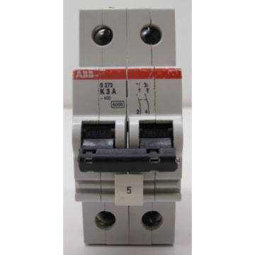 ABB MINI CIRCUIT BREAKER TYPE K TWO POLE 3A S272-K3