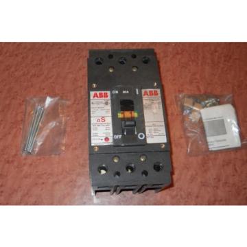 NEW!!! ABB CIRCUIT BREAKER ESB43080L B130002 M497200 80AMP 3POLE 480VAC 6 LUGS