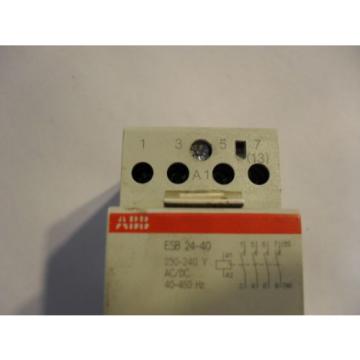 ABB ESB 24-40 AC/DC, 230-240V, 40-450 Hz Modular Contactor