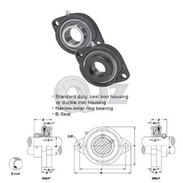 7/8 in 2-Bolt Flange Units Cast Iron SALF205-14 Mounted Bearing SA205-14+LF205