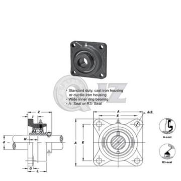 2 1/8 in Square Flange Units Cast Iron HCFS211-34 Mounted Bearing HC211-34+FS211