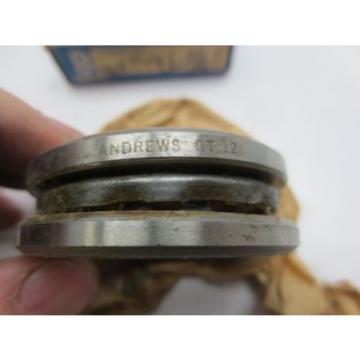 Andrews GT12 Thrust Ball Bearing, 1-12/16&#034; ID x 2-1/16&#034; OD x 5/8&#034; W