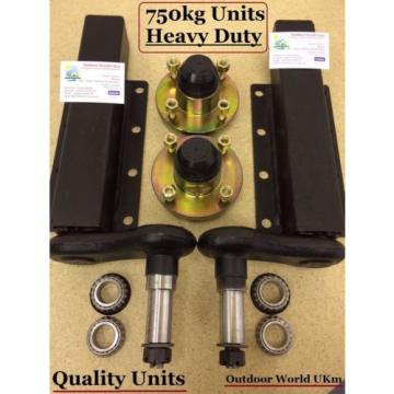 Quality 750 KG Trailer Suspension Units Standard Stub Axle Hubs Bearings &amp; Caps