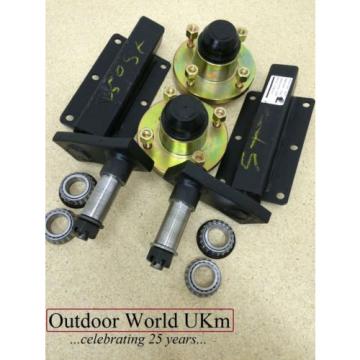 NEW 350 KG Trailer Suspension Units - Standard Stub Axle Hubs Bearings &amp; Caps-