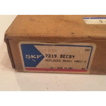 NEW 7219BECBY SKF Angular Contact Ball Bearing. ABEC 3