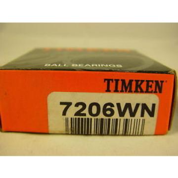 Timken 7206WN Ball Bearing Angular Contact Single Row 1.18&#034; ID 2.44&#034; OD 0.62&#034; W