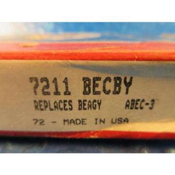 SKF 7211BECBY Angular Contact Ball Bearing, 55 mm ID x 100 mm OD x 21 mm W, USA