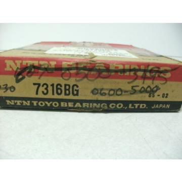 NTN TOYO 7316BG ANGULAR CONTACT BALL BEARING, NEW, JAPAN