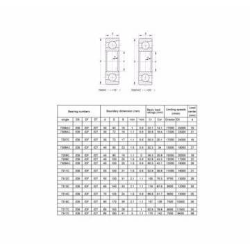 5pcs Single Row Angular Contact Ball Bearings 7000 Series