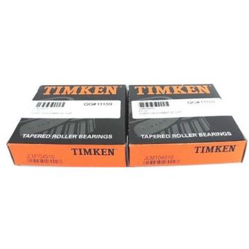 LOT OF 2 NIB TIMKEN JLM104910 BEARING TAPERED ROLLER SINGLE CUP