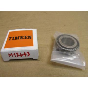 NEW TIMKEN M12643 TAPERED ROLLER BEARING M 12643 21.4mm ID 18.4mm Width