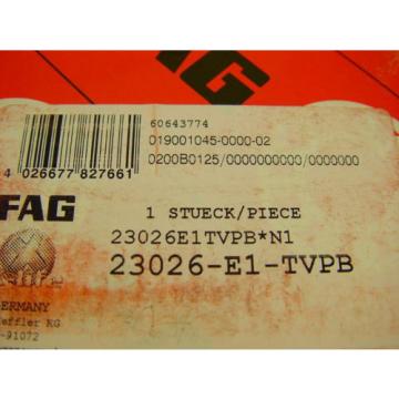 FAG 23026-E1-TVPB Spherical Roller Bearing 130mm ID, 200mm OD, 52mm Width