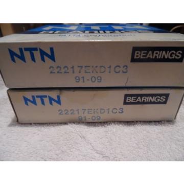 NTN 22217EKD1C3 Spherical  Roller Bearing 85MM Bore 150 OD 36 Wide NIB Lot of 2