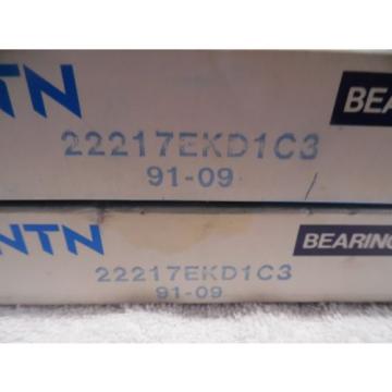 NTN 22217EKD1C3 Spherical  Roller Bearing 85MM Bore 150 OD 36 Wide NIB Lot of 2